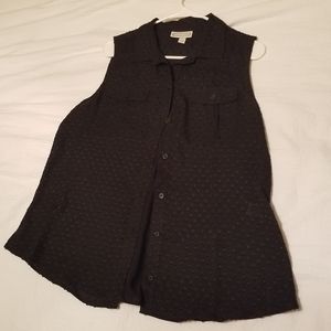 Black Eyelet Top